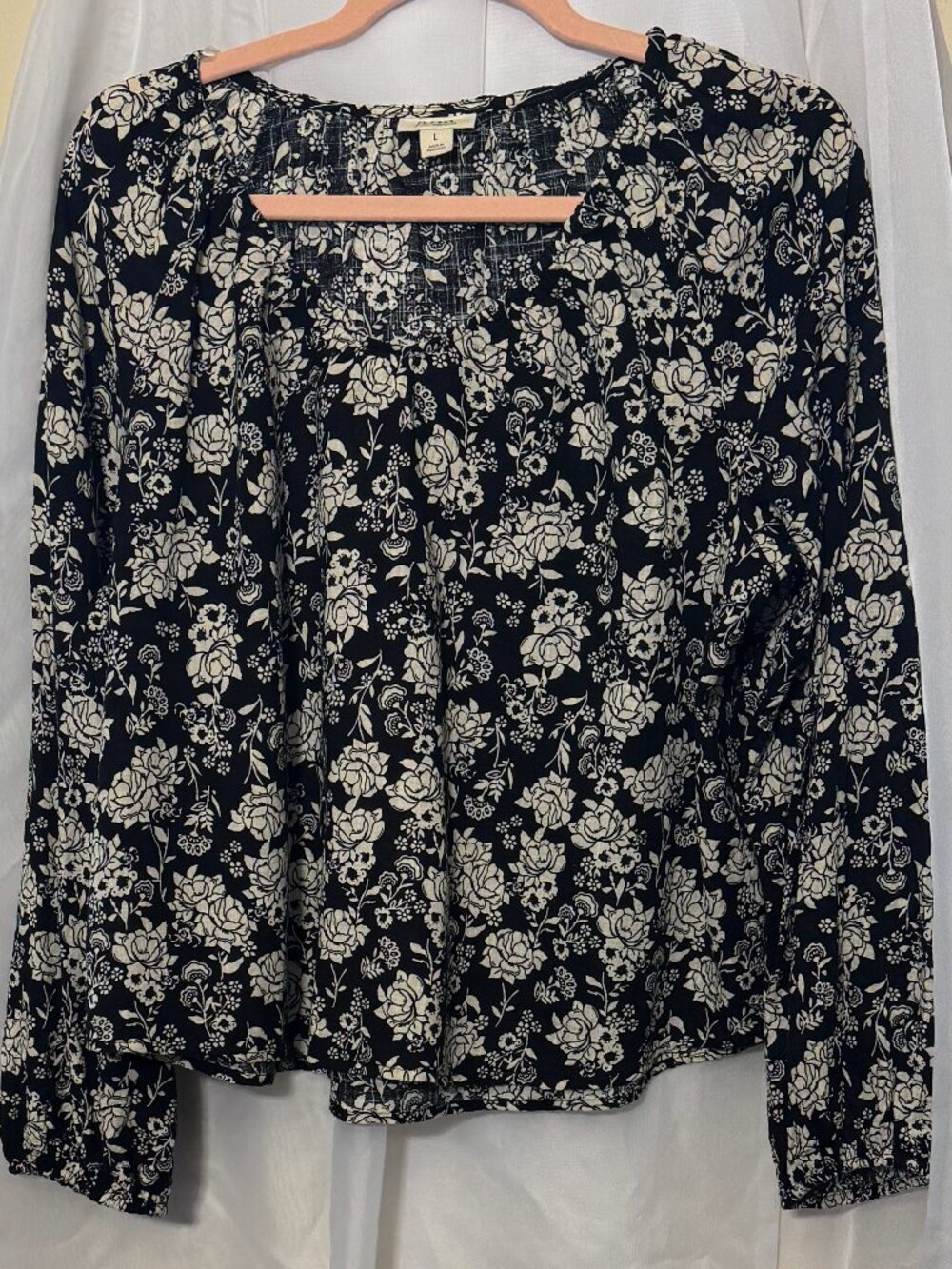 a.n.a Top Lightweight Long sleeve.  Versatile for work and evening outings.